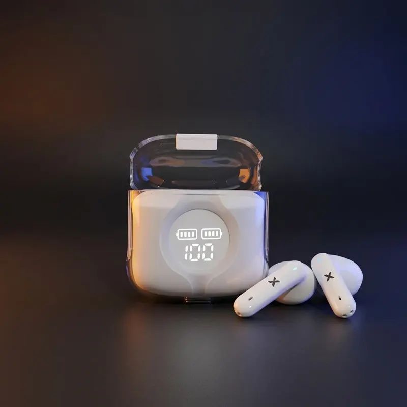 ITEXMI Xpods Essential transparent case with LED battery display