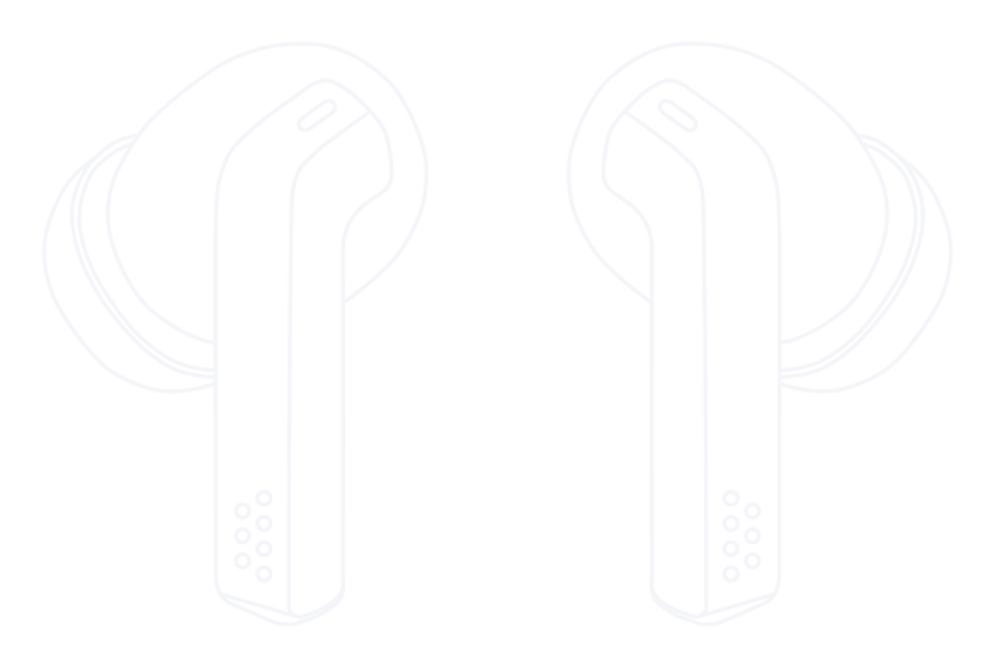 ITEXMI Xpods Power earbuds, outline illustration